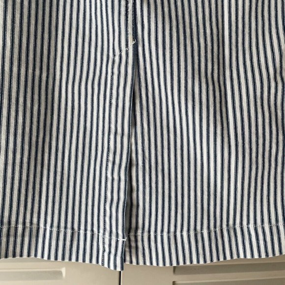 NWT J.Crew Denim Skirt With Railroad Stripe Midi Skirt Indigo Size 26 - Picture 5 of 6